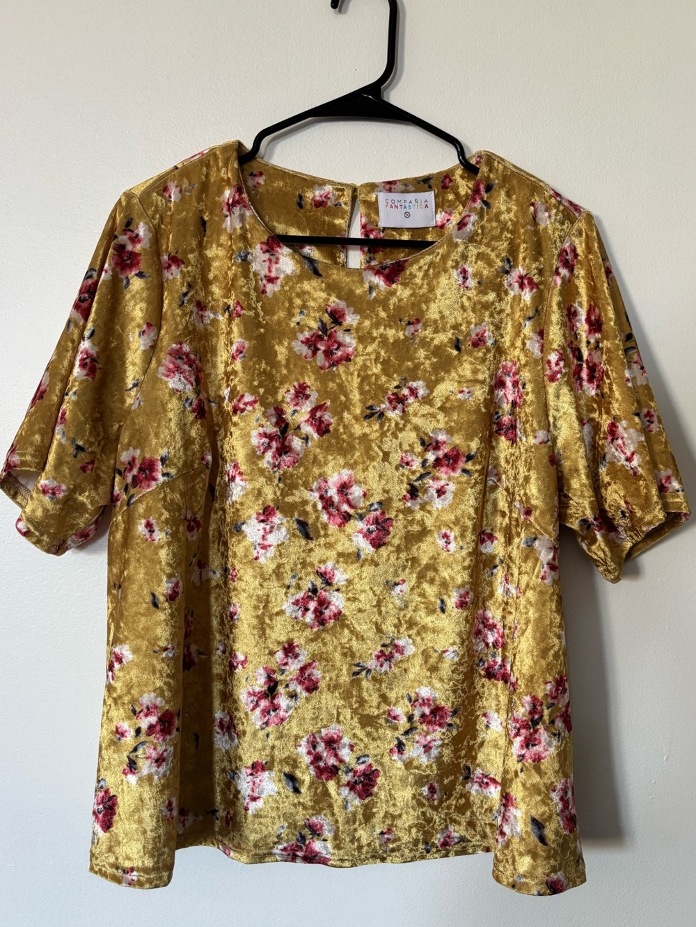ModCloth Compañia Fantastica Velvet Floral Blouse Size 1X